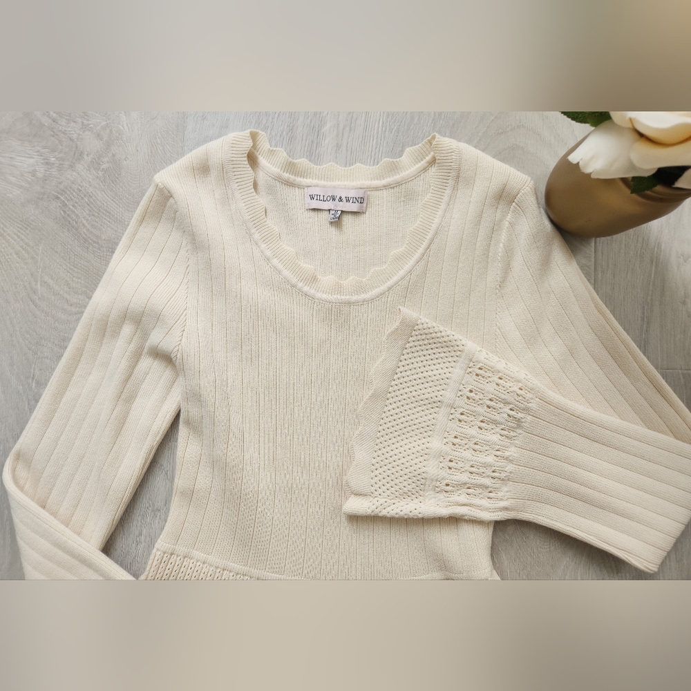 Willow & Wind Knit Flare Dress M - Picture 4 of 7